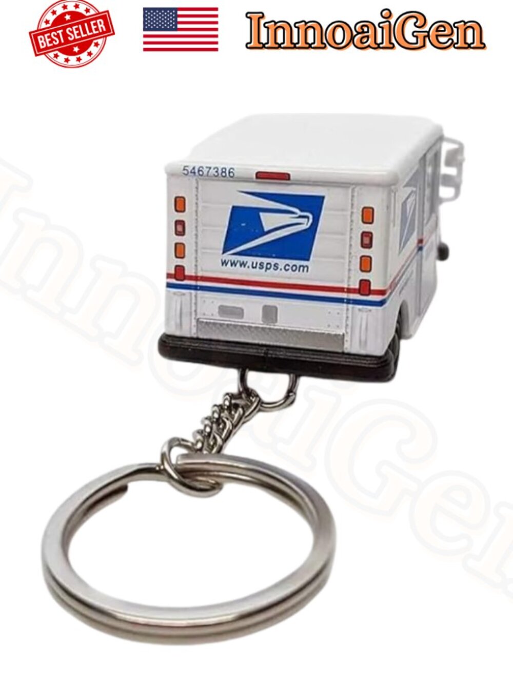 USPS LLV Mail Truck Keychain Diecast Collectible United States Postal Service - Picture 2 of 5